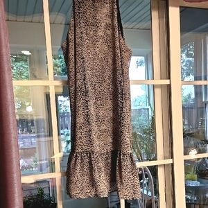 Leopard Print Sleeveless Dress